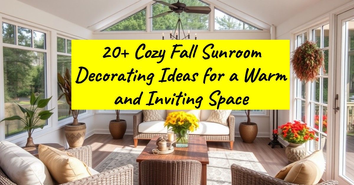 20+ Cozy Fall Sunroom Decorating Ideas for a Warm and Inviting Space