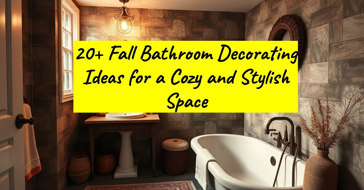 20+ Fall Bathroom Decorating Ideas for a Cozy and Stylish Space