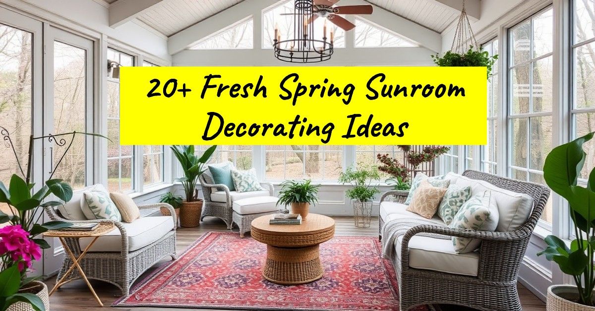 20+ Fresh Spring Sunroom Decorating Ideas