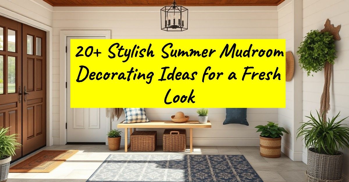 20+ Stylish Summer Mudroom Decorating Ideas for a Fresh Look