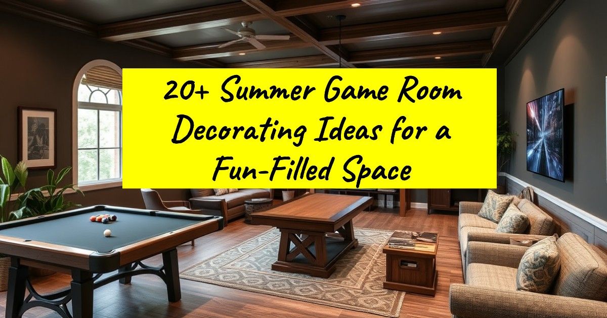 20+ Summer Game Room Decorating Ideas for a Fun-Filled Space