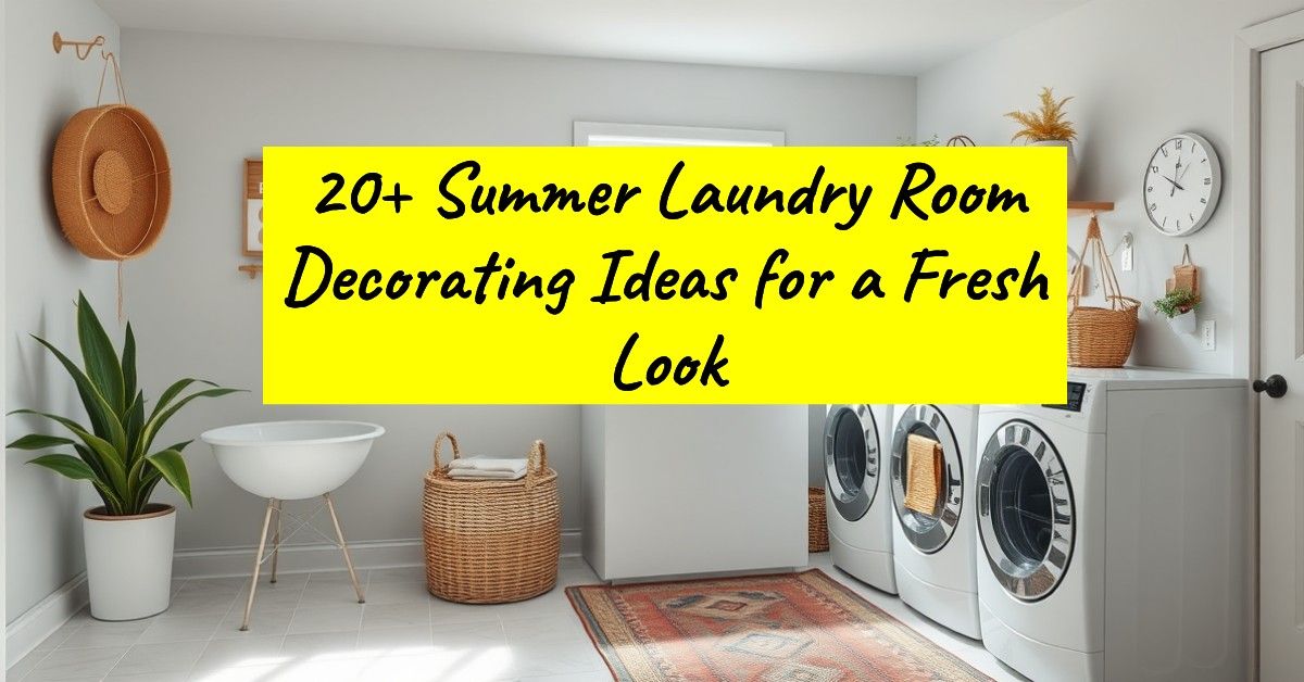 20+ Summer Laundry Room Decorating Ideas for a Fresh Look