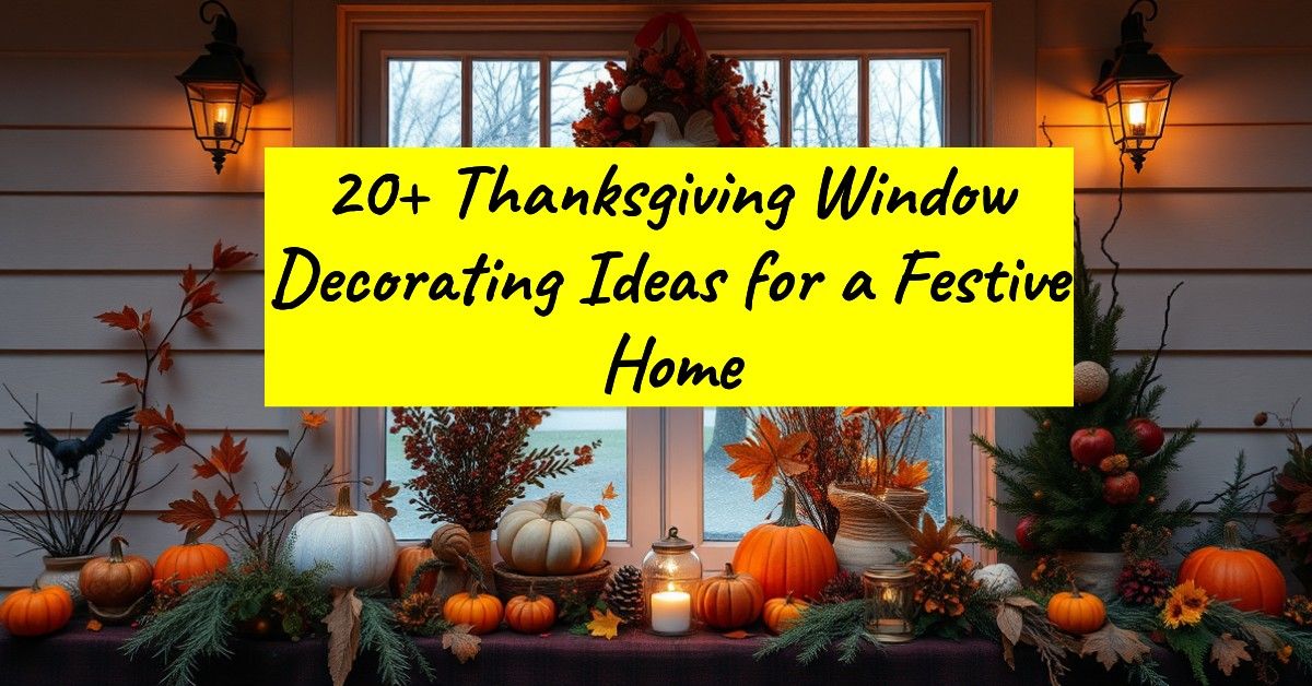 20+ Thanksgiving Window Decorating Ideas for a Festive Home