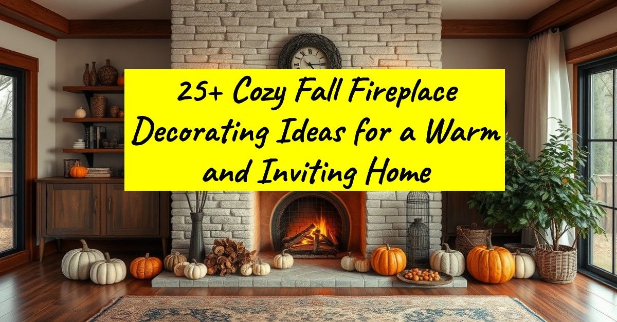 25+ Cozy Fall Fireplace Decorating Ideas for a Warm and Inviting Home