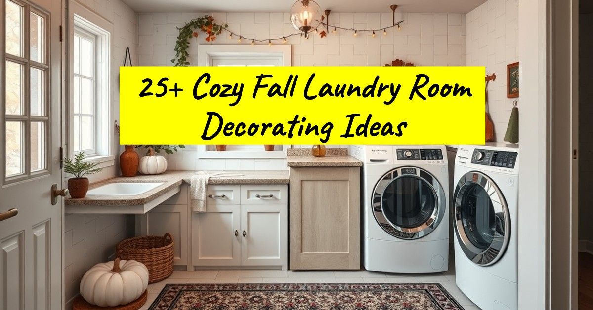 25+ Cozy Fall Laundry Room Decorating Ideas