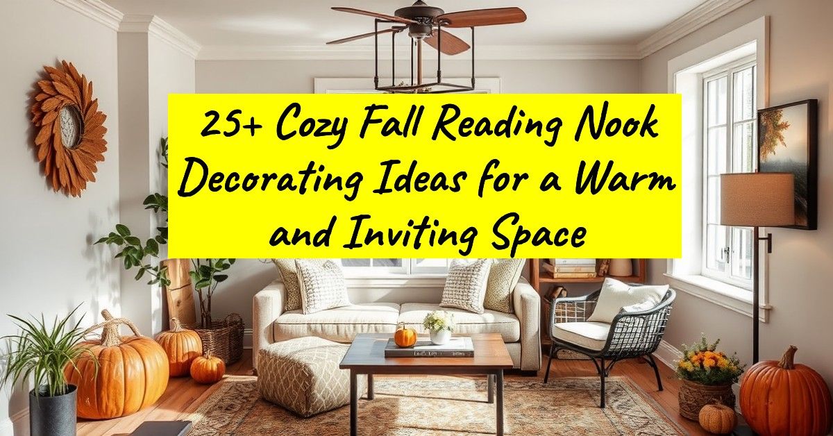 25+ Cozy Fall Reading Nook Decorating Ideas for a Warm and Inviting Space