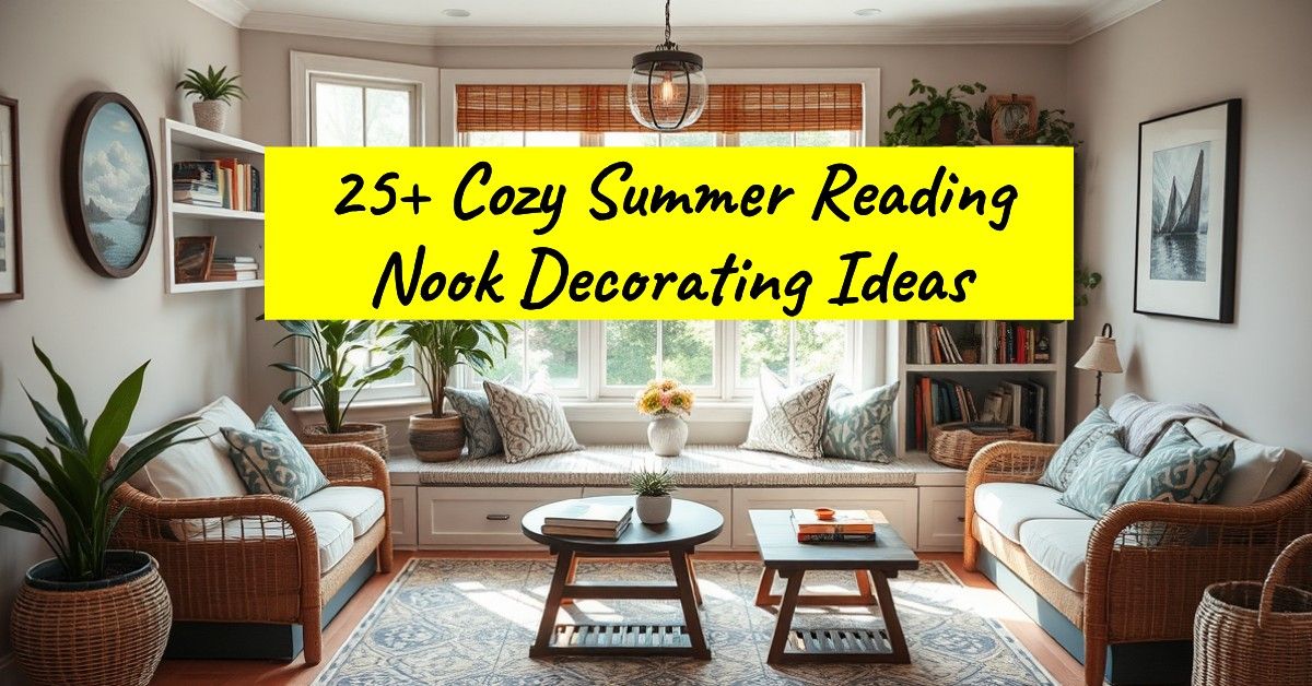 25+ Cozy Summer Reading Nook Decorating Ideas