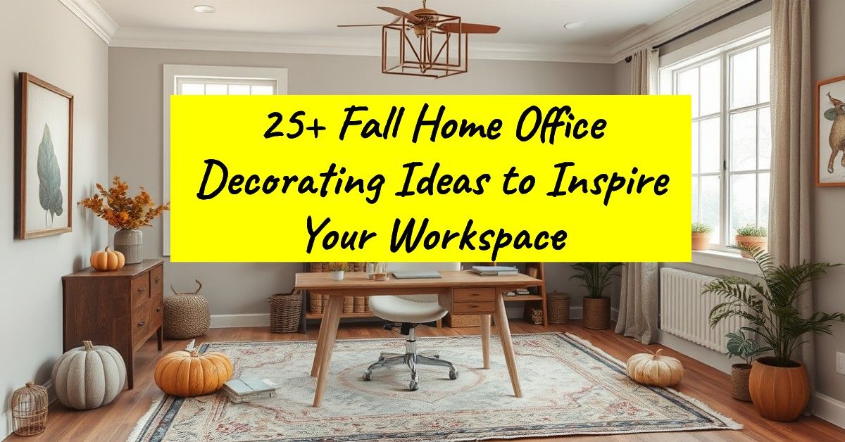 25+ Fall Home Office Decorating Ideas to Inspire Your Workspace