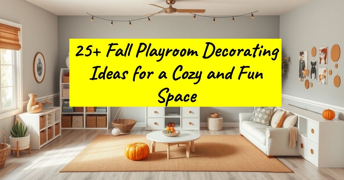 25+ Fall Playroom Decorating Ideas for a Cozy and Fun Space