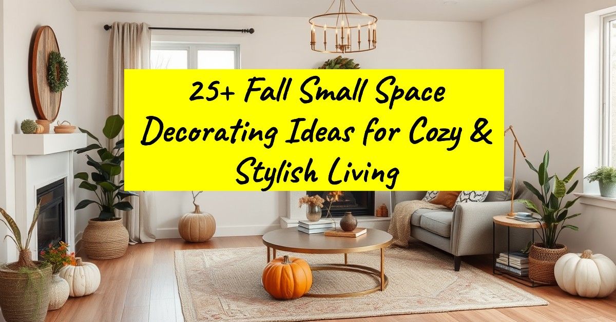 25+ Fall Small Space Decorating Ideas for Cozy & Stylish Living