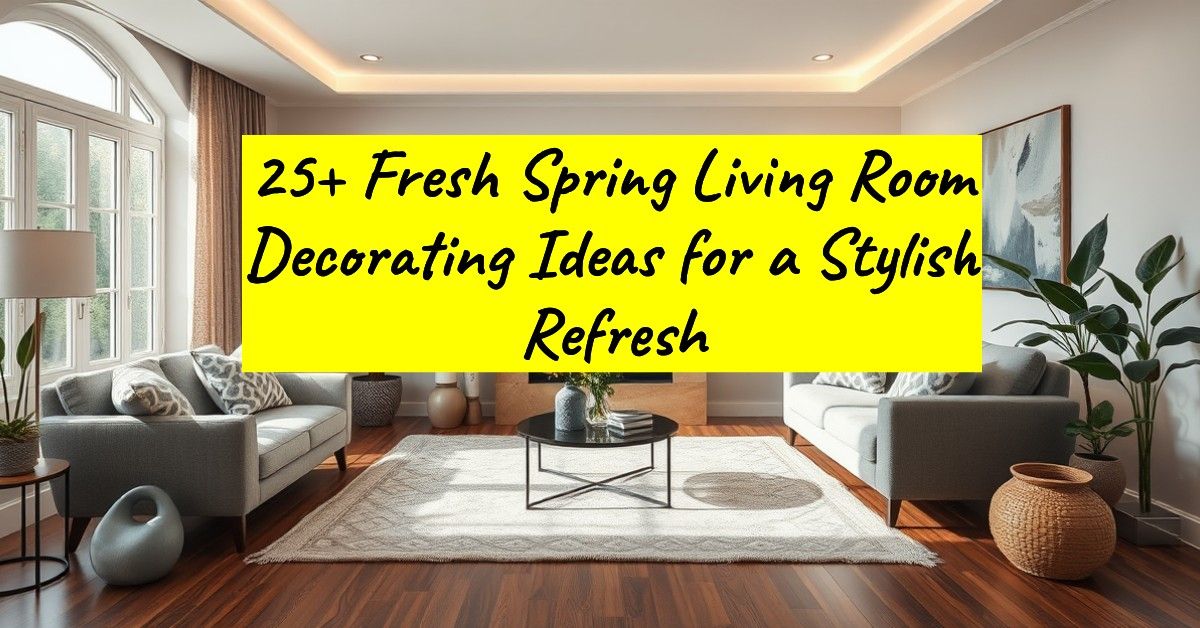 25+ Fresh Spring Living Room Decorating Ideas for a Stylish Refresh