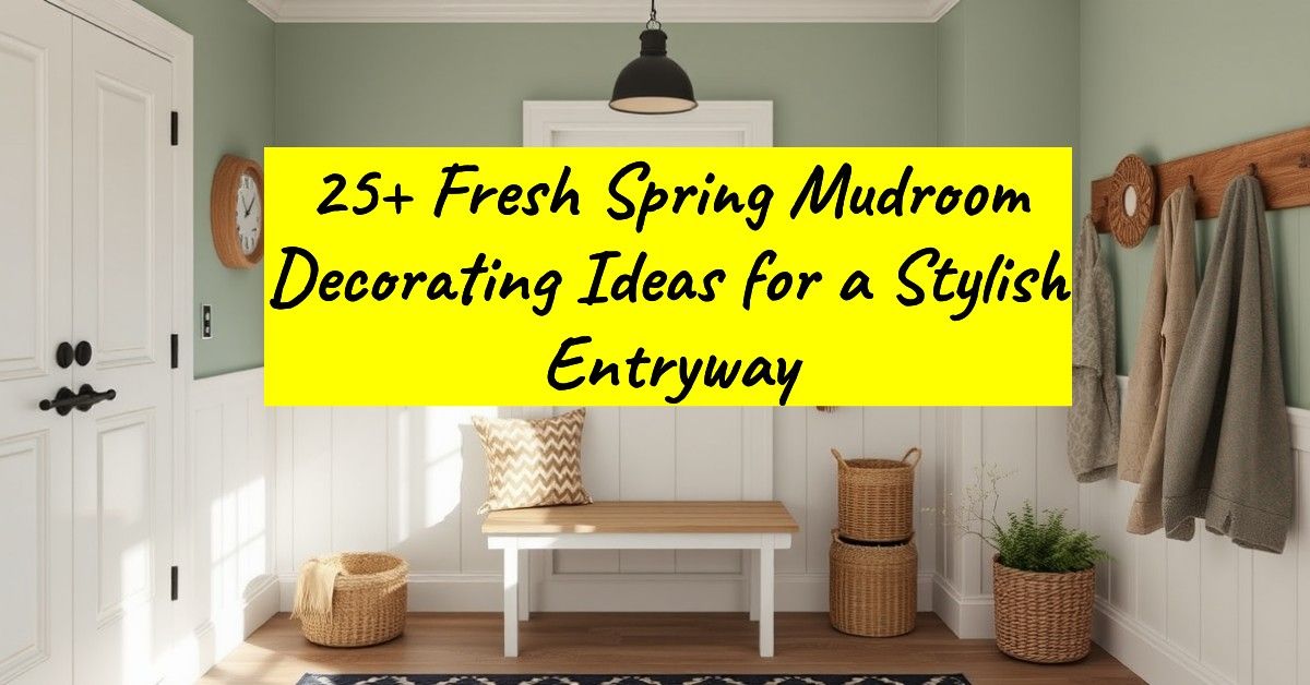 25+ Fresh Spring Mudroom Decorating Ideas for a Stylish Entryway