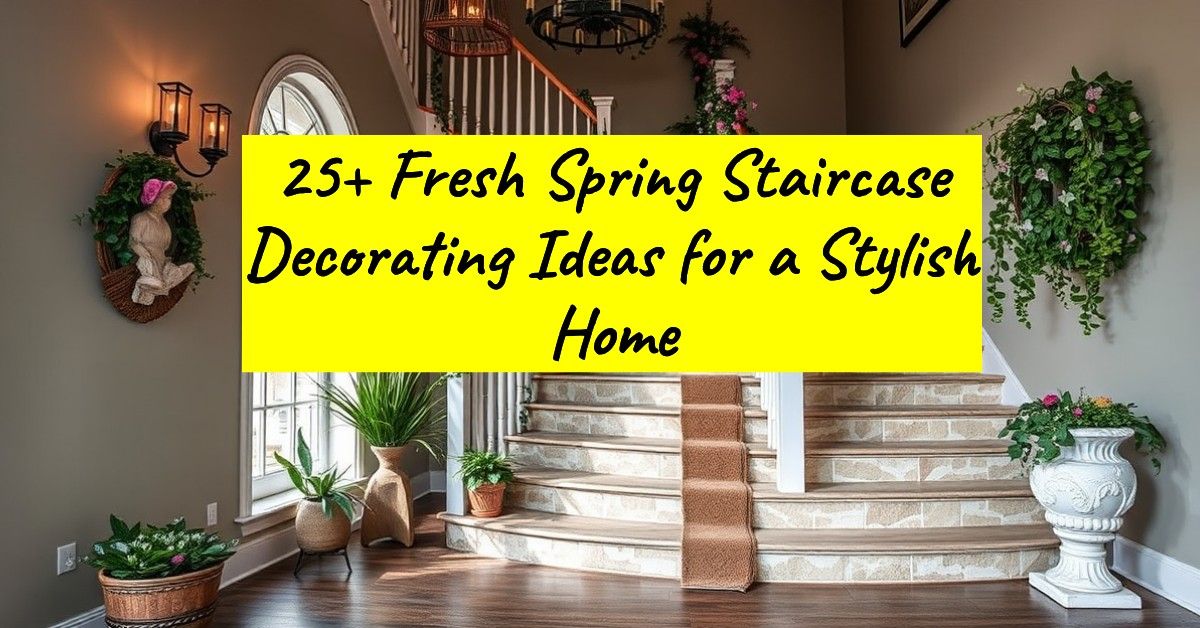 25+ Fresh Spring Staircase Decorating Ideas for a Stylish Home