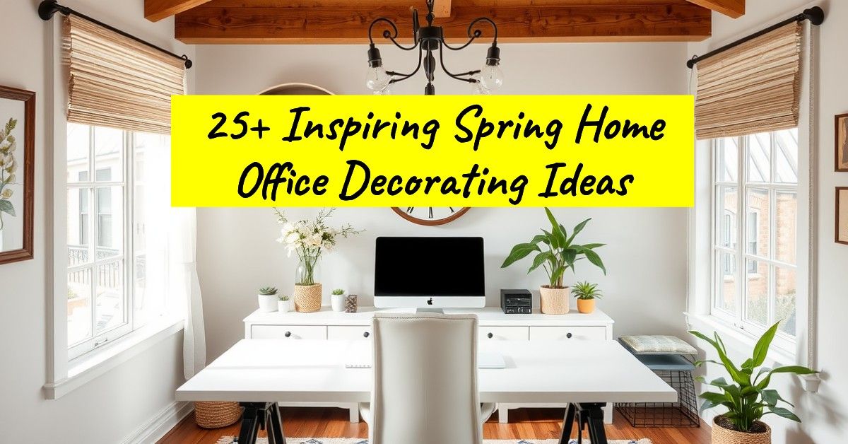 25+ Inspiring Spring Home Office Decorating Ideas