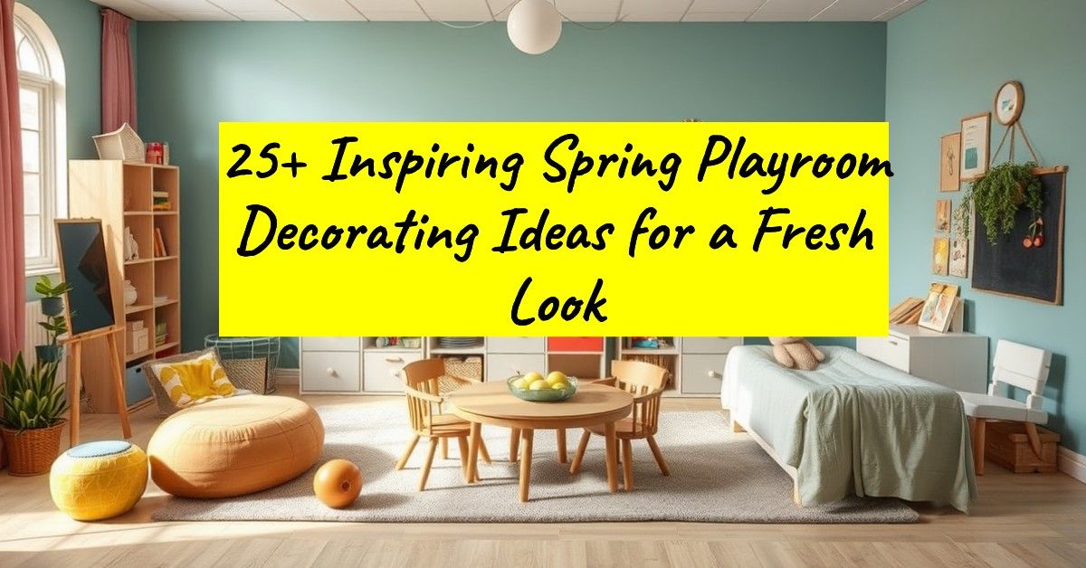 25+ Inspiring Spring Playroom Decorating Ideas for a Fresh Look