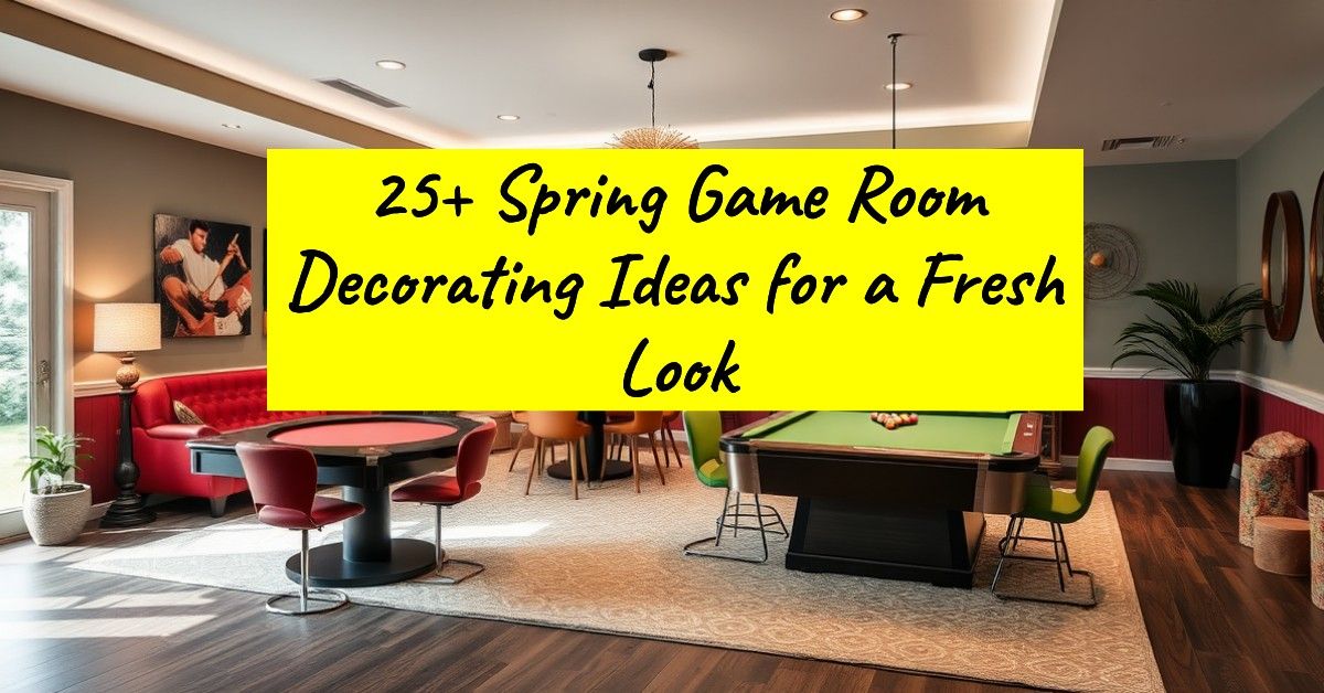 25+ Spring Game Room Decorating Ideas for a Fresh Look