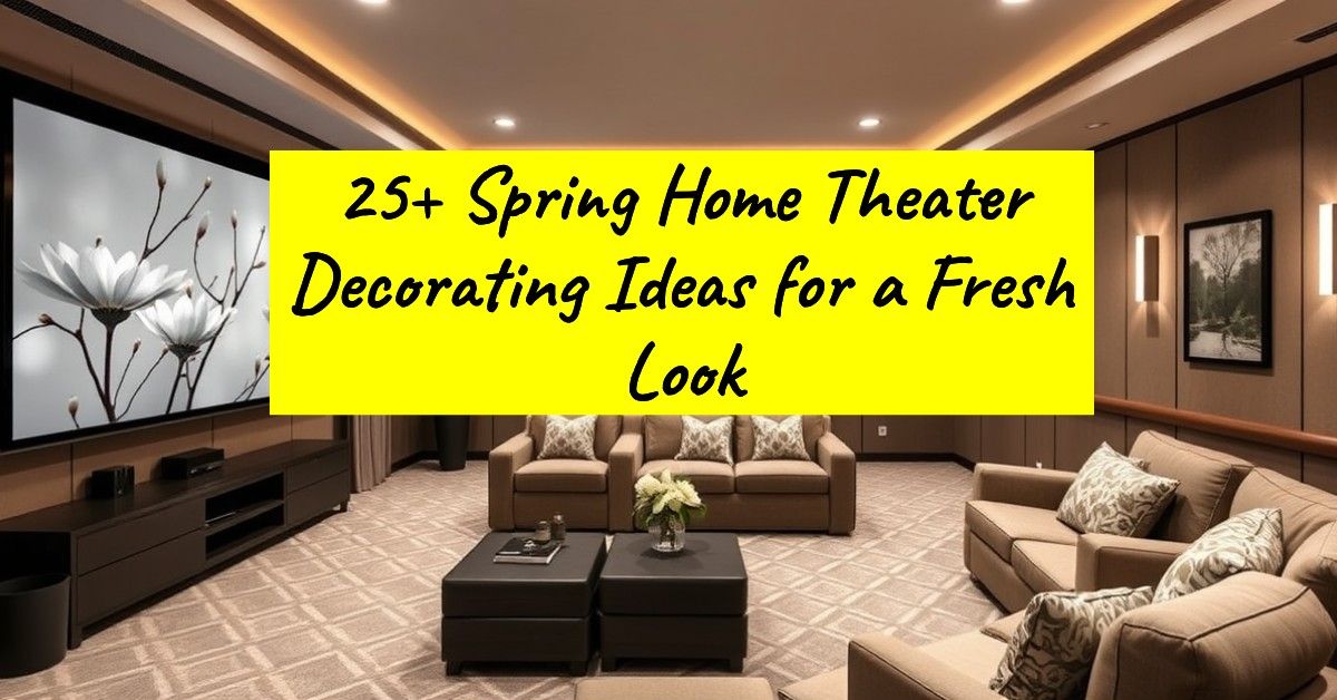 25+ Spring Home Theater Decorating Ideas for a Fresh Look