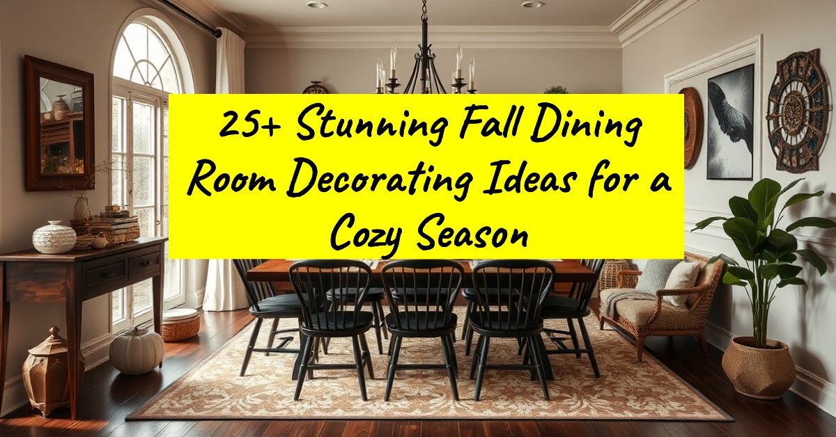 25+ Stunning Fall Dining Room Decorating Ideas for a Cozy Season