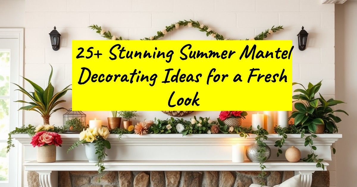 25+ Stunning Summer Mantel Decorating Ideas for a Fresh Look