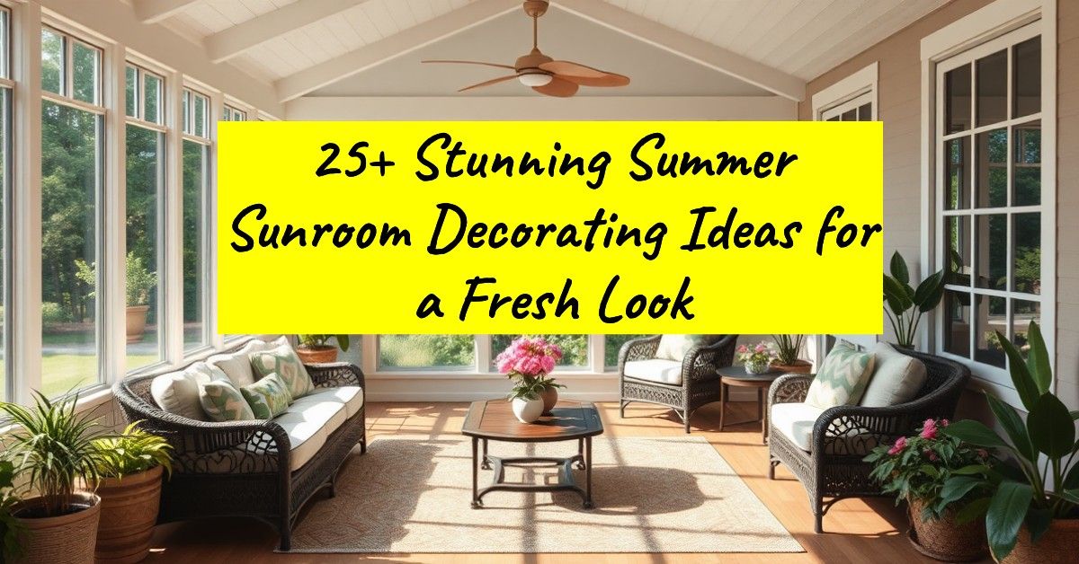 25+ Stunning Summer Sunroom Decorating Ideas for a Fresh Look