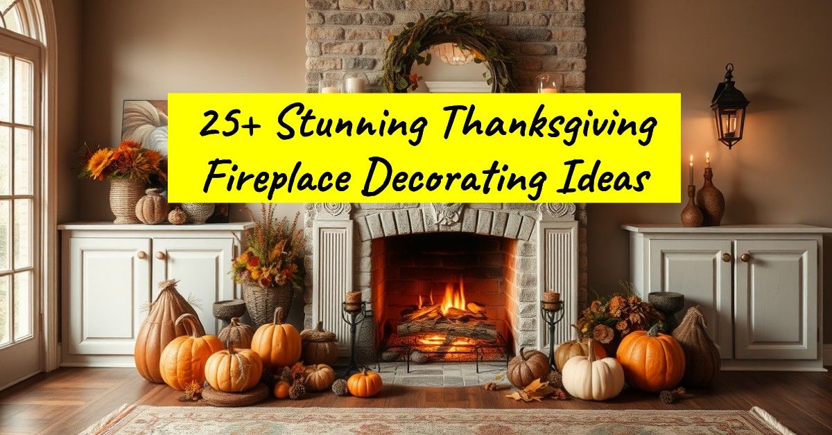 25+ Stunning Thanksgiving Fireplace Decorating Ideas