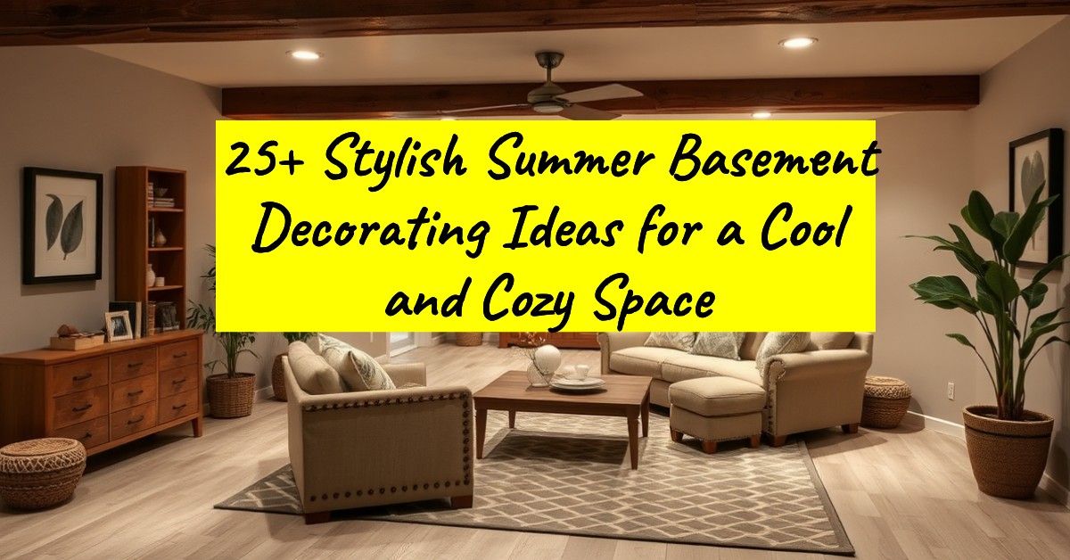 25+ Stylish Summer Basement Decorating Ideas for a Cool and Cozy Space