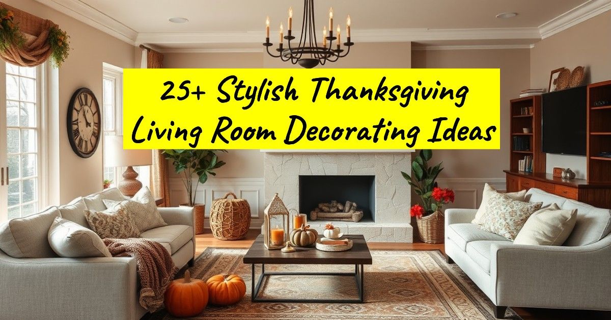 25+ Stylish Thanksgiving Living Room Decorating Ideas