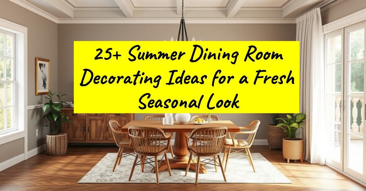 25+ Summer Dining Room Decorating Ideas for a Fresh Seasonal Look