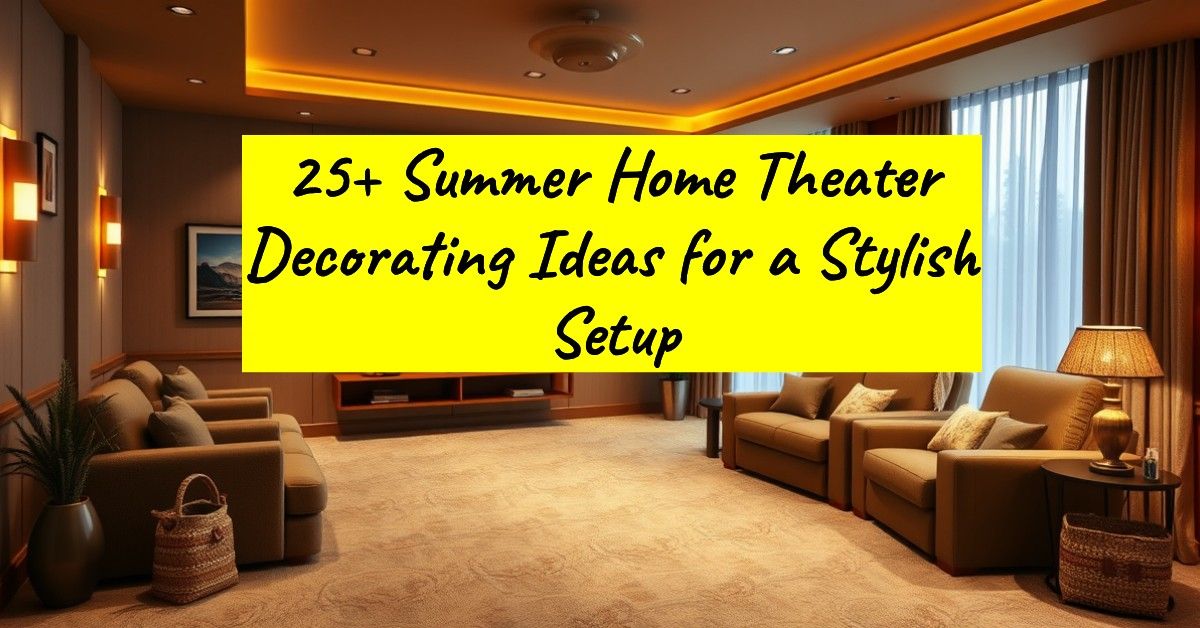 25+ Summer Home Theater Decorating Ideas for a Stylish Setup