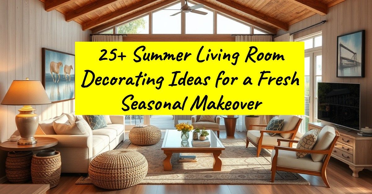 25+ Summer Living Room Decorating Ideas for a Fresh Seasonal Makeover