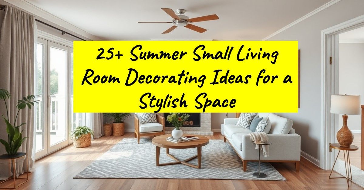 25+ Summer Small Living Room Decorating Ideas for a Stylish Space