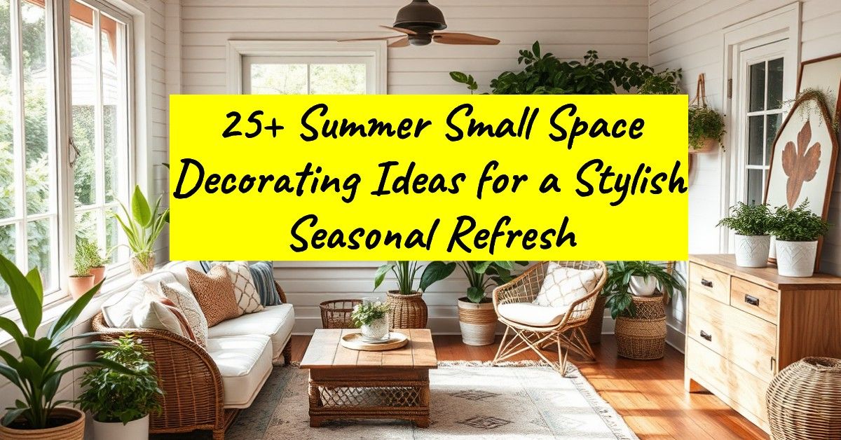 25+ Summer Small Space Decorating Ideas for a Stylish Seasonal Refresh