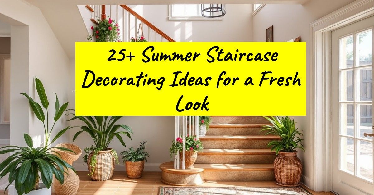 25+ Summer Staircase Decorating Ideas for a Fresh Look