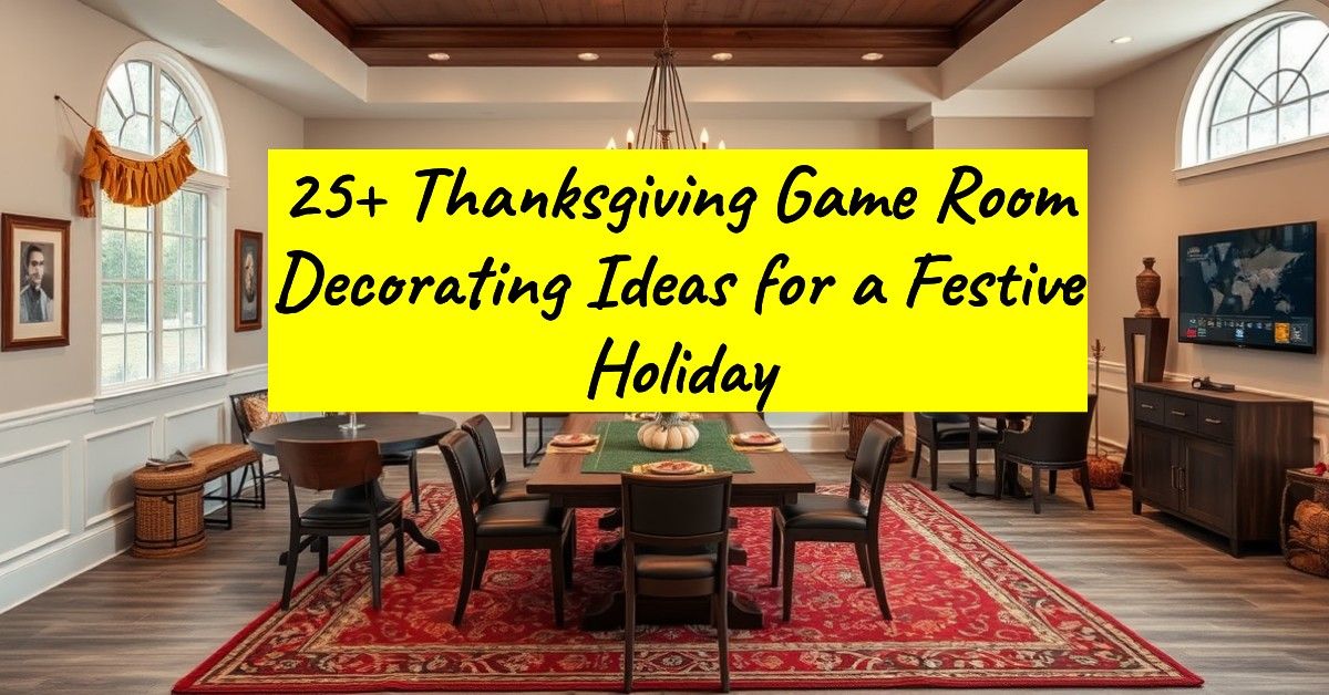 25+ Thanksgiving Game Room Decorating Ideas for a Festive Holiday