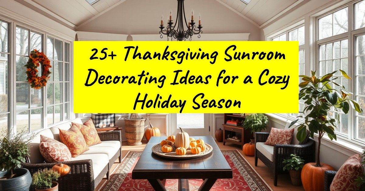 25+ Thanksgiving Sunroom Decorating Ideas for a Cozy Holiday Season