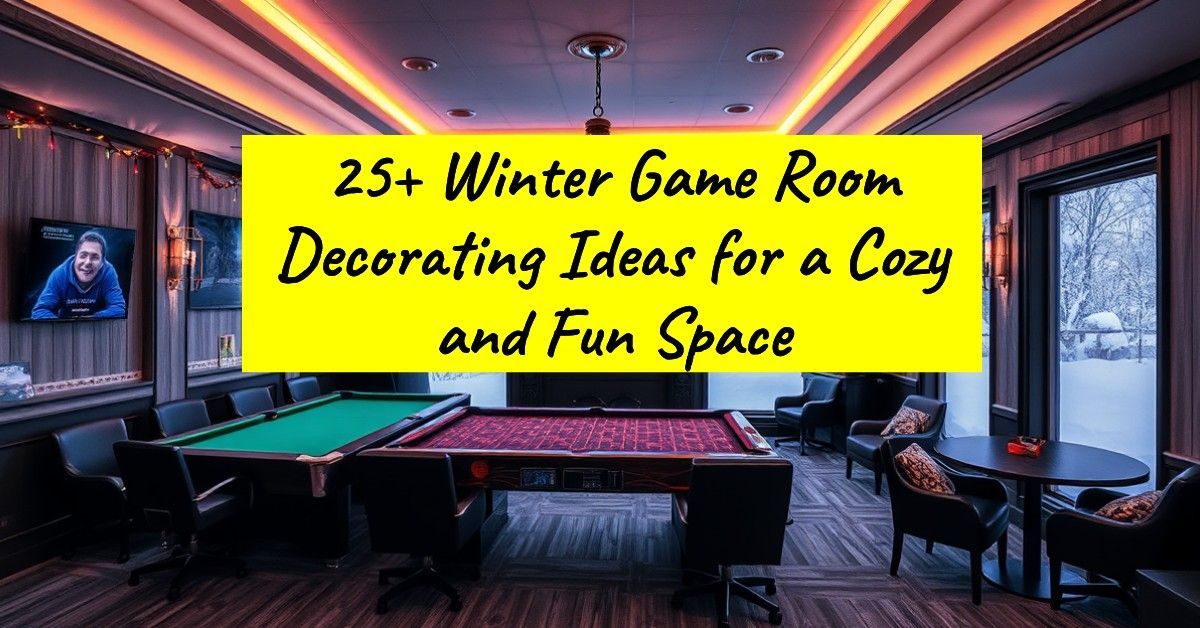 25+ Winter Game Room Decorating Ideas for a Cozy and Fun Space