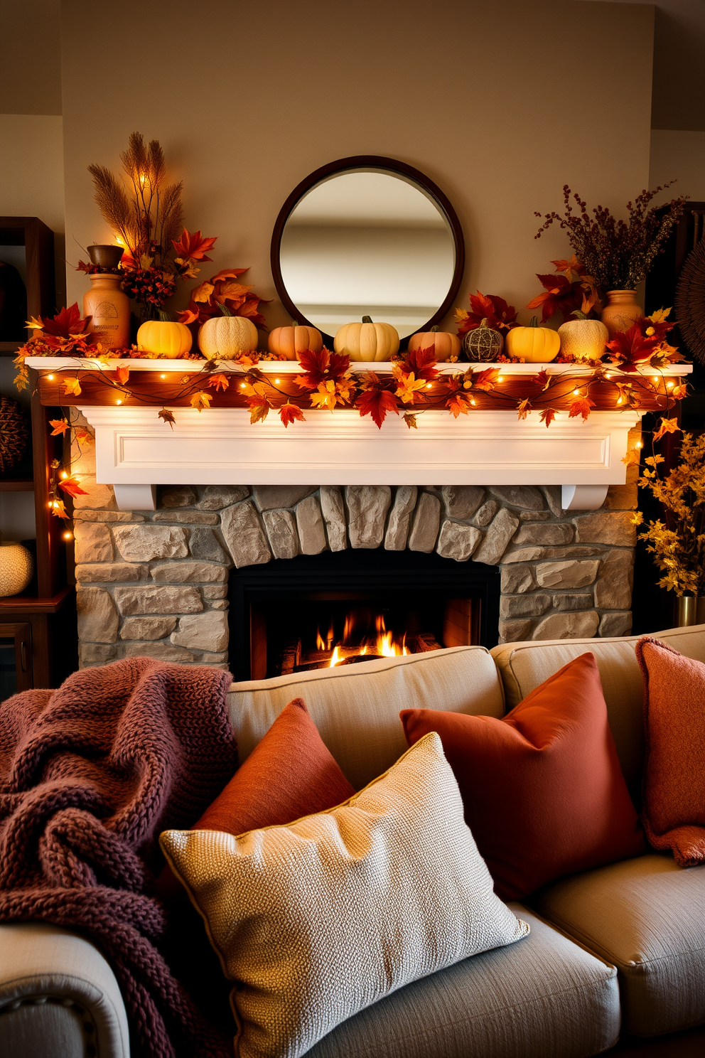 Fall Fireplace Decorating Ideas 11