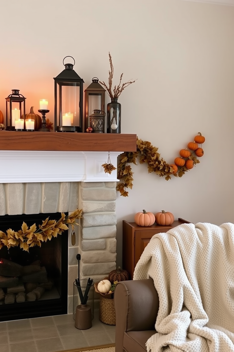 Fall Fireplace Decorating Ideas 12