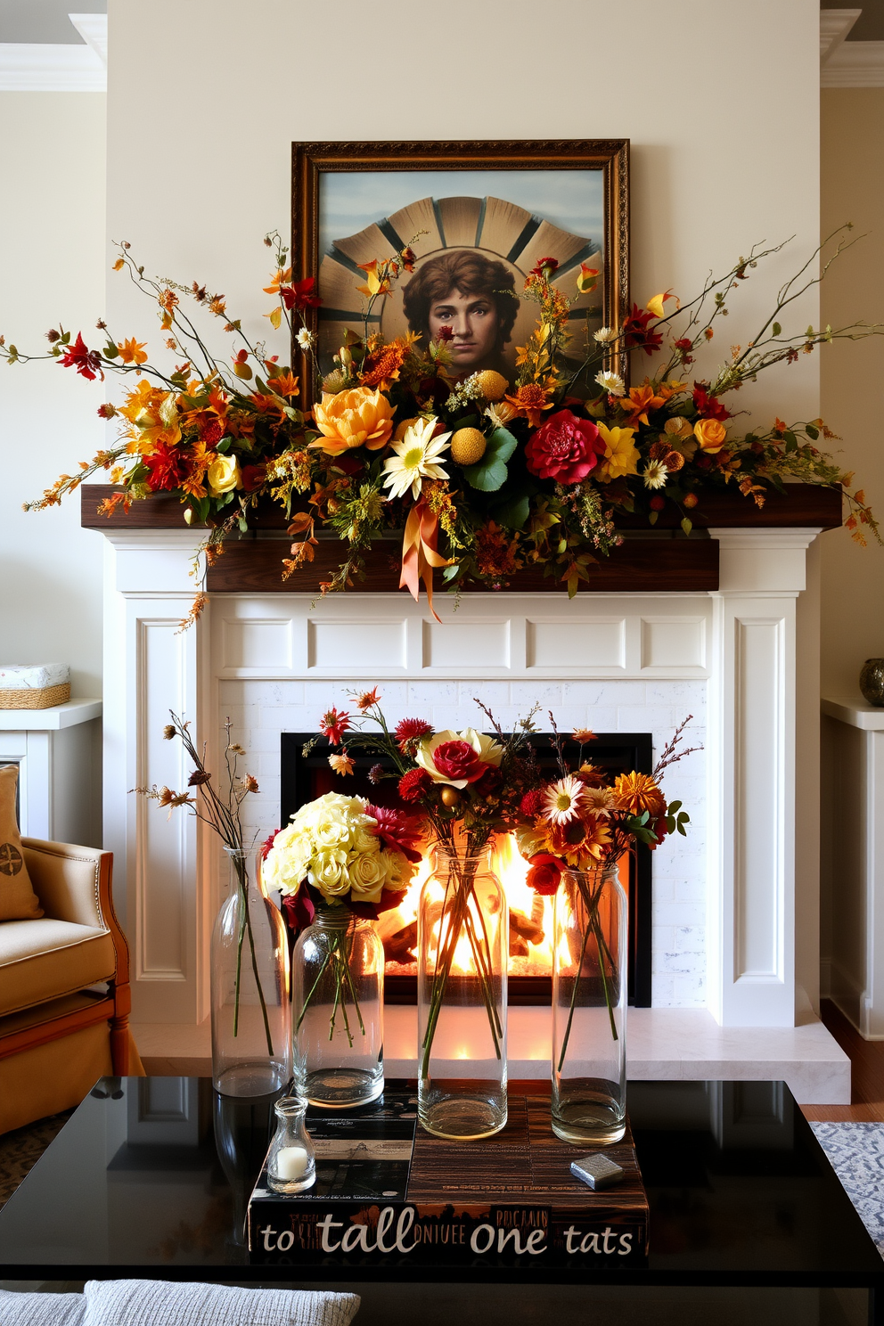 Fall Fireplace Decorating Ideas 13