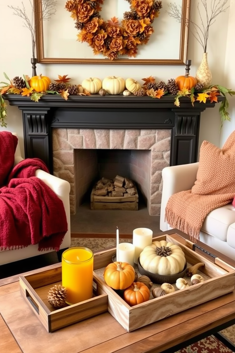 Fall Fireplace Decorating Ideas 22