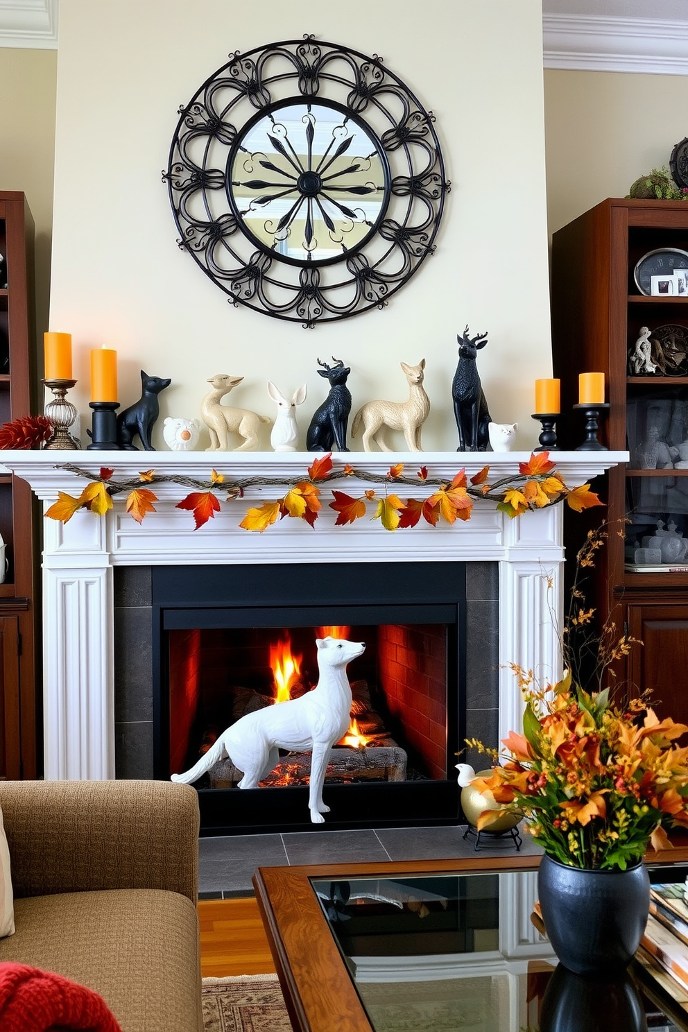 Fall Fireplace Decorating Ideas 25