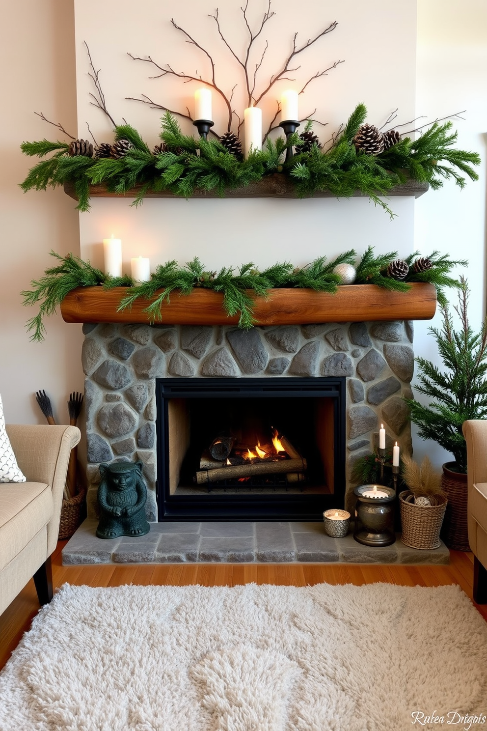 Fall Fireplace Decorating Ideas 4