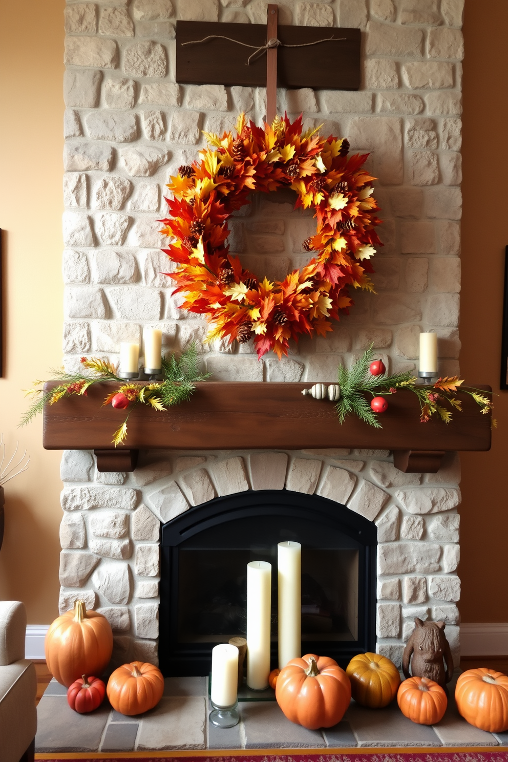 Fall Fireplace Decorating Ideas 7