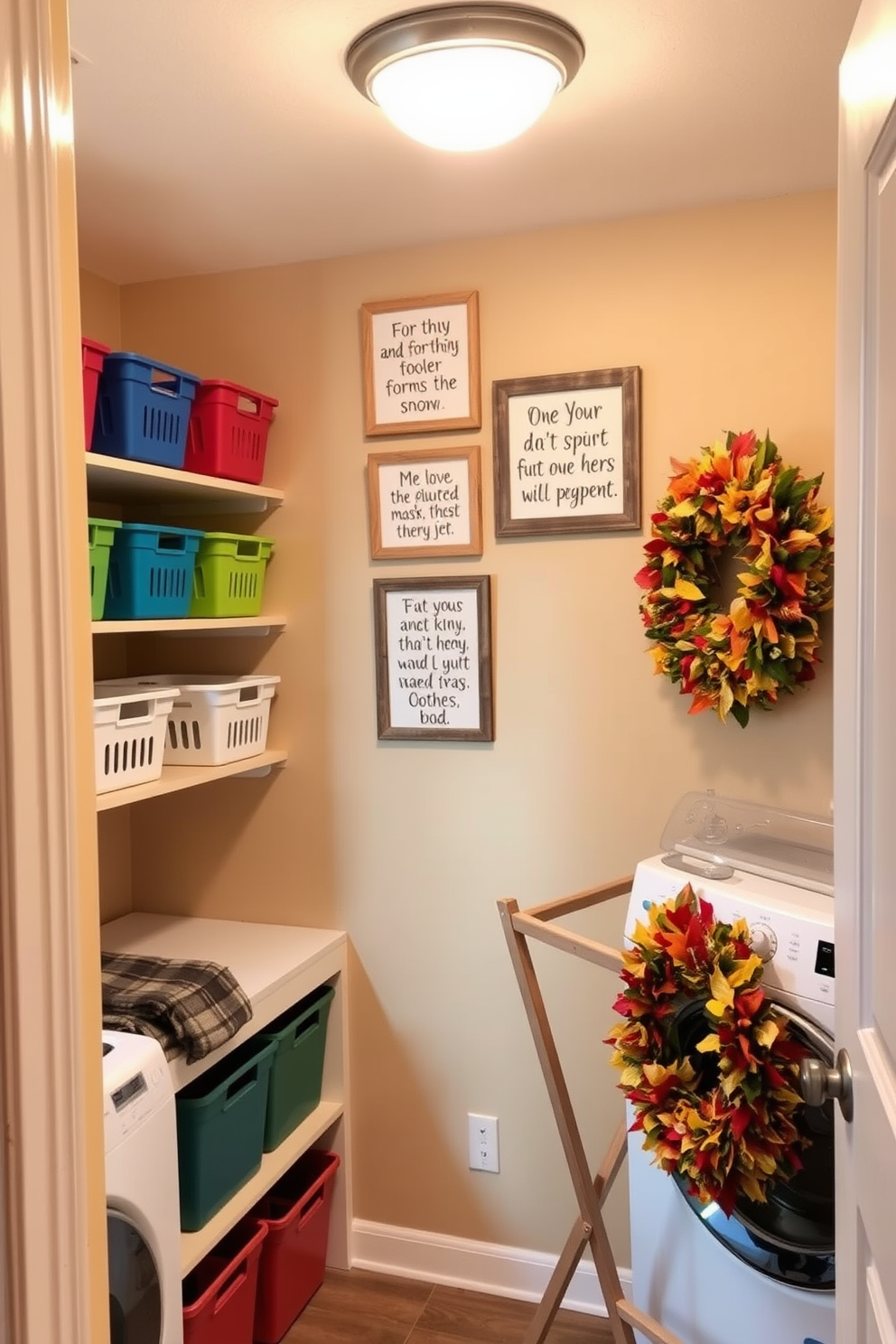 Fall Laundry Room Decorating Ideas 29