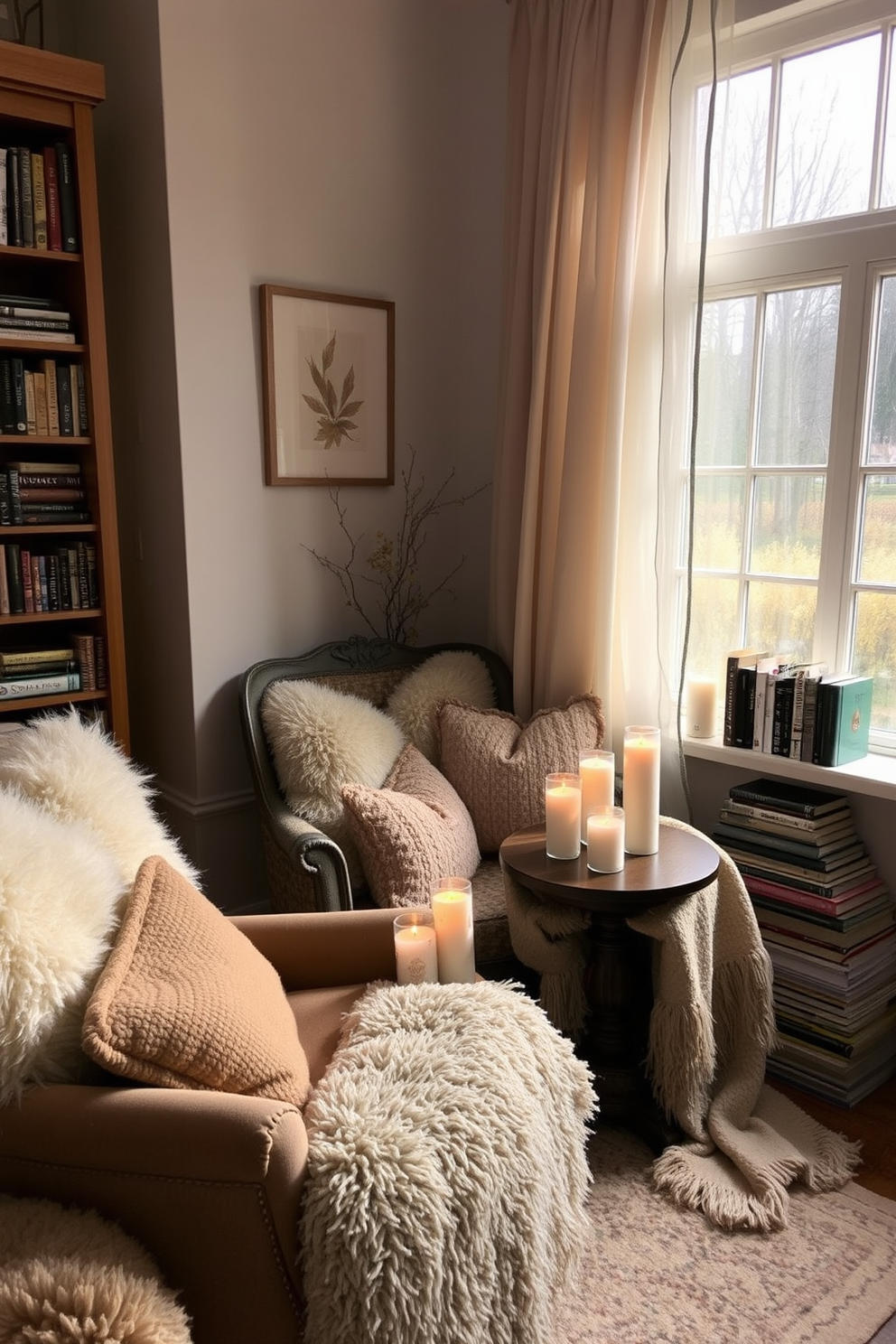 Fall Reading Nook Decorating Ideas 13