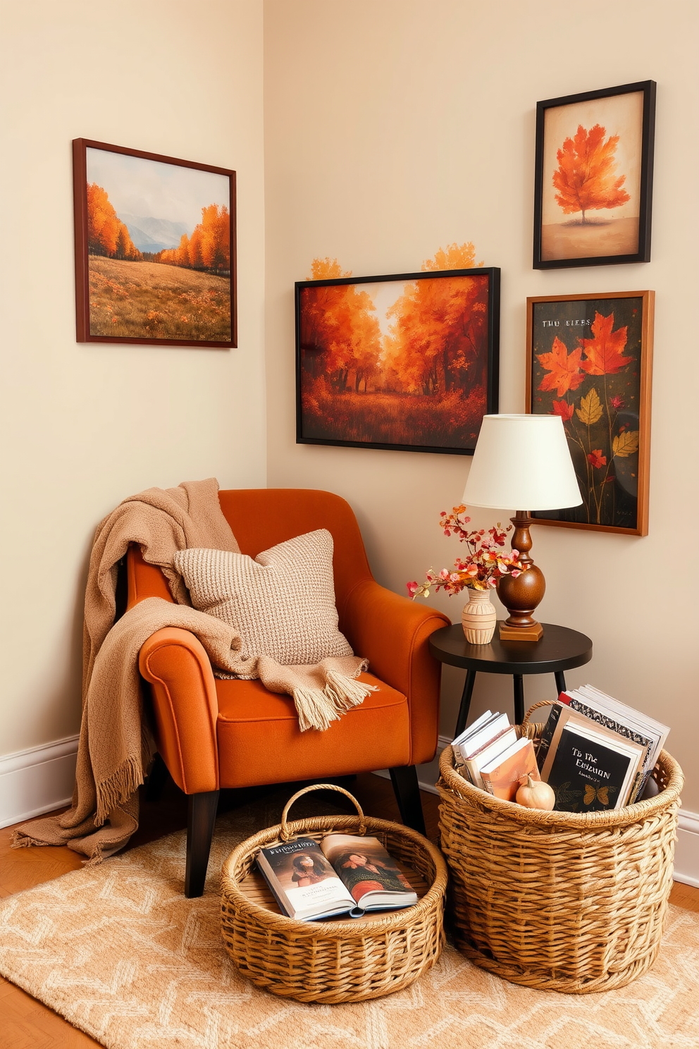 Fall Reading Nook Decorating Ideas 6