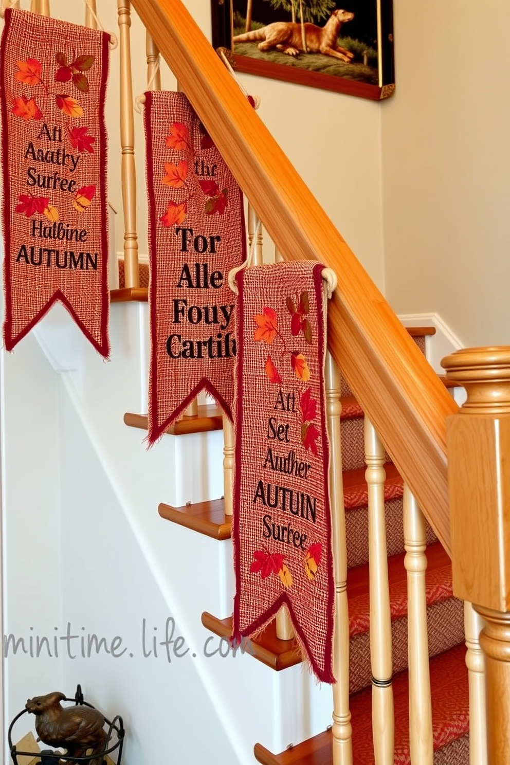 Fall Staircase Decorating Ideas 14