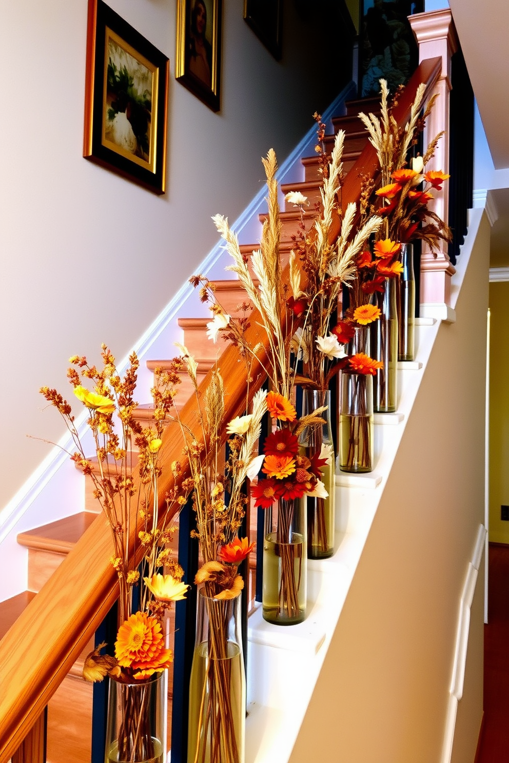 Fall Staircase Decorating Ideas 15