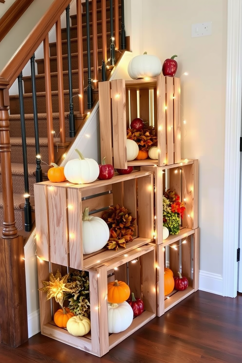 Fall Staircase Decorating Ideas 16