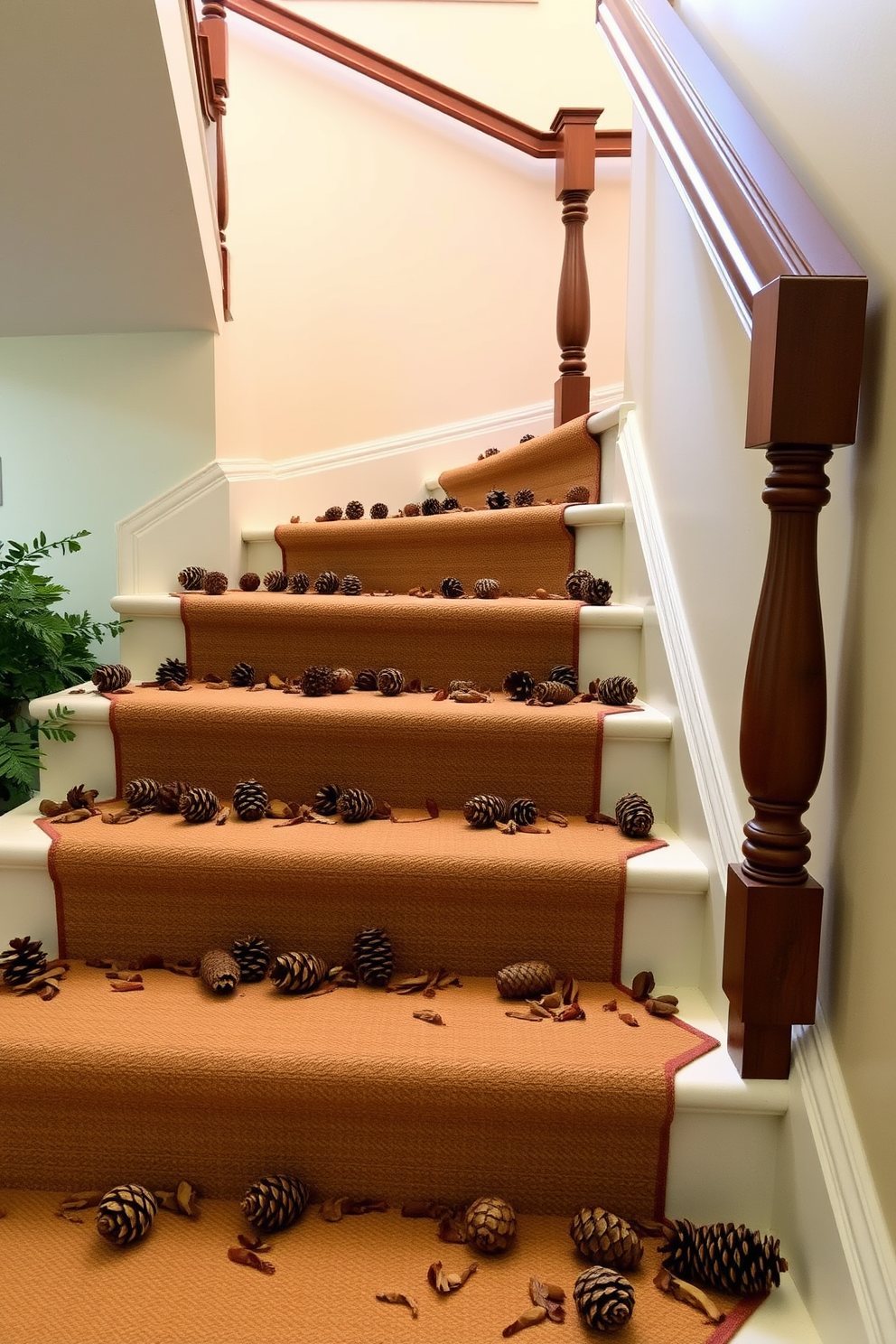 Fall Staircase Decorating Ideas 17